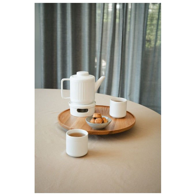 Bredemeijer 147050 Teiera in Porcellana 1200 ml con Filtro in Acciaio Inox colore Bianco