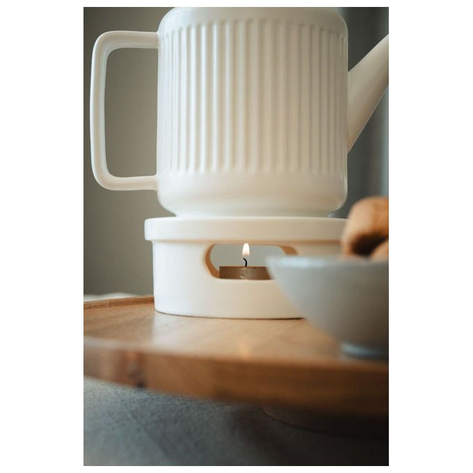 Bredemeijer 147050 Teiera in Porcellana 1200 ml con Filtro in Acciaio Inox colore Bianco