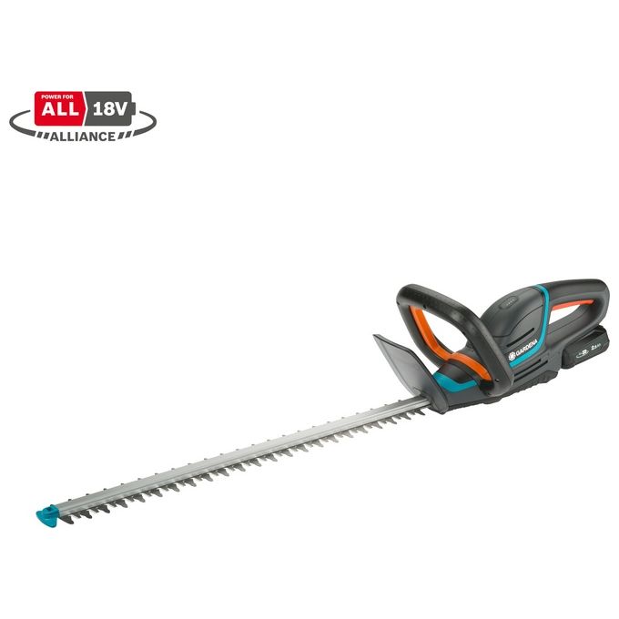 GARDENA Tagliasiepi a Batteria ComfortCut 60 18V POWER FOR ALL, Set pronto all’uso incl. batteria + caricabatterie
