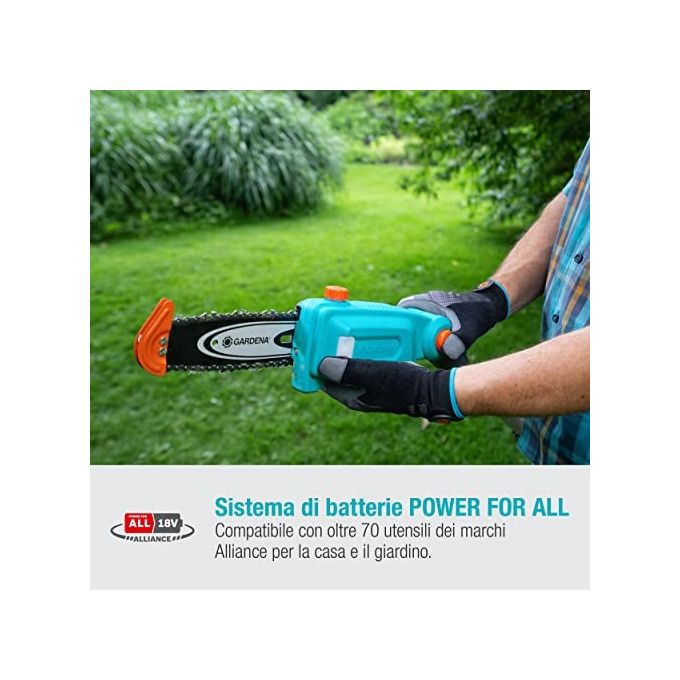 Gardena Potatore Telescopico a Batteria TCS 20-18V P4A Ready-To-Use Set