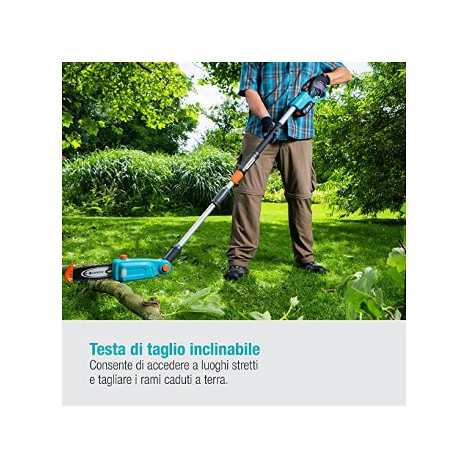 Gardena Potatore Telescopico a Batteria TCS 20-18V P4A Ready-To-Use Set