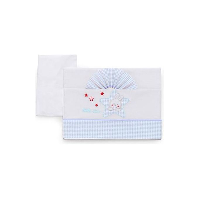 Italbaby Set Culla 3 Pezzi Ricamate Star Azzurro