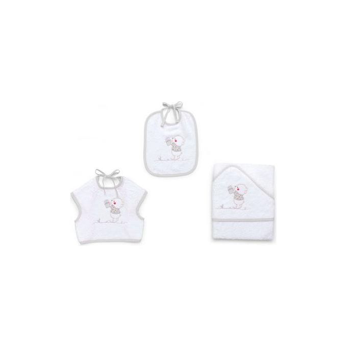 Italbaby Set 3 Pezzi Spugna Bear Grey