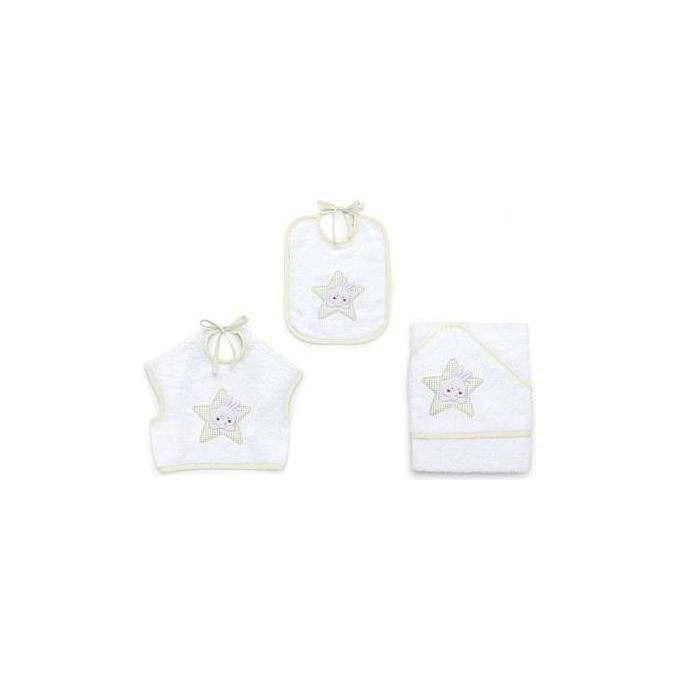 Italbaby Set 3 Pezzi Spugna Star Avorio