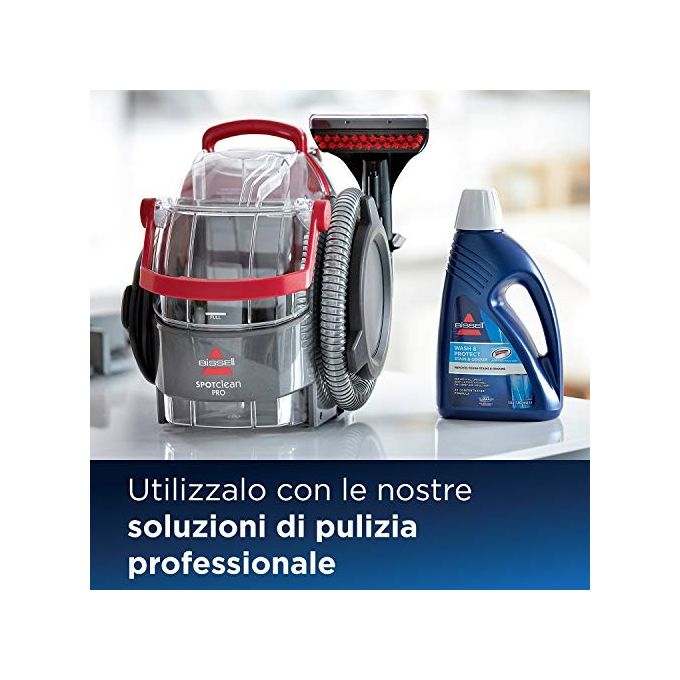 Bissell 1558N SpotClean Pro Pulitore Portatile e Lavamoquette per Macchie ed Aloni Capacita' 2,9 Litri Potenza 750 W Rosso-Titanio