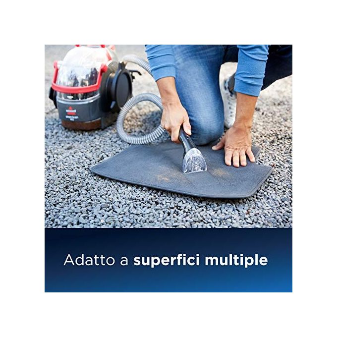 Bissell 1558N SpotClean Pro Pulitore Portatile e Lavamoquette per Macchie ed Aloni Capacita' 2,9 Litri Potenza 750 W Rosso-Titanio