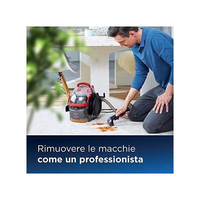 Bissell 1558N SpotClean Pro Pulitore Portatile e Lavamoquette per Macchie ed Aloni Capacita' 2,9 Litri Potenza 750 W Rosso-Titanio
