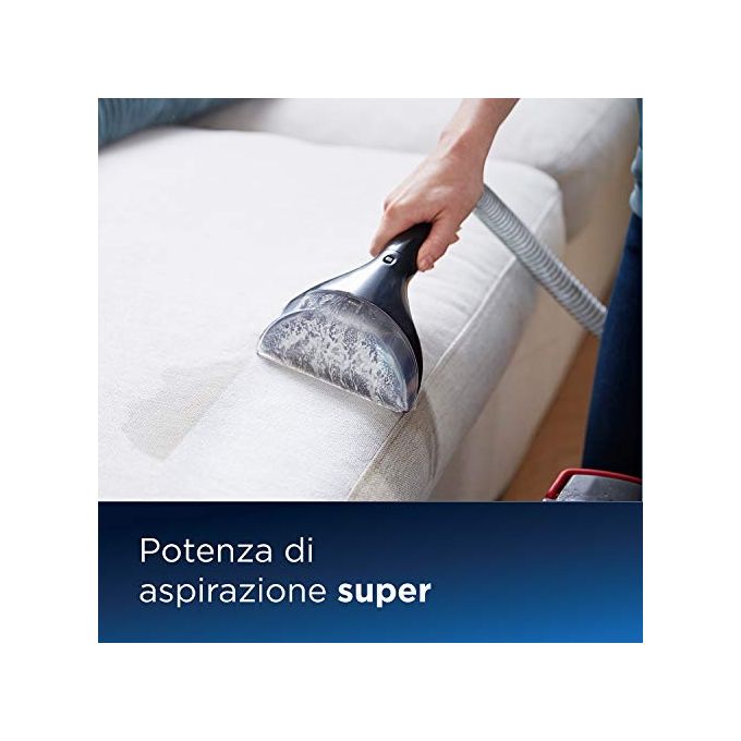 Bissell 1558N SpotClean Pro Pulitore Portatile e Lavamoquette per Macchie ed Aloni Capacita' 2,9 Litri Potenza 750 W Rosso-Titanio
