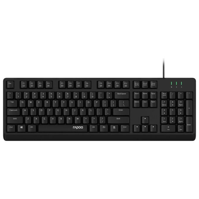 Rapoo 13203 NK1500 Tastiera Cablata con Tasti Multimediali colore Nero