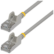 StarTech.com N6APATSTP34GRS15CM Cavo Patch RJ-45 M a RJ-45 M 0.15 m Cat6a U-FTP STP 10 GbE Oro su Rame TPE Rotondo Antiaggrovigliamento colore Grigio