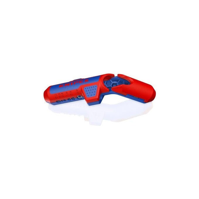 Knipex 16 95 03 SB ErgoStrip PV Utensile spelacavi per cavi rotondi e solari diametro 4 fino a 6 mm colore Blu Rosso