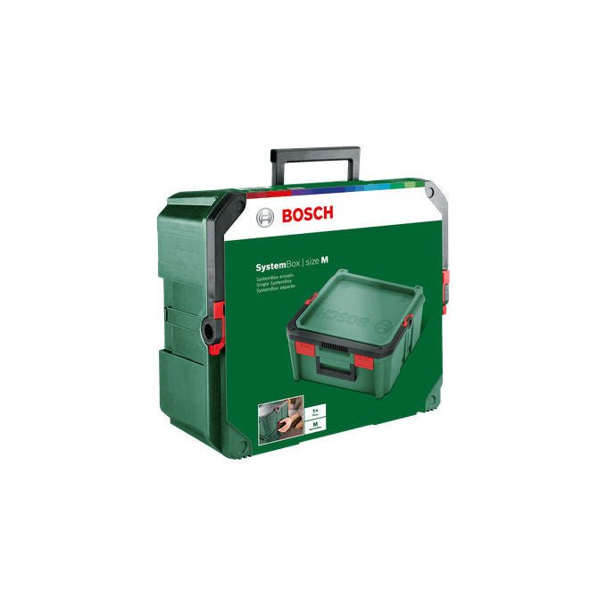 Bosch 1600A01SR4 SystemBox Armadietto Portaoggetti Rettangolare in Polipropilene PP Impilabile Combinabile 15 Kg Verde