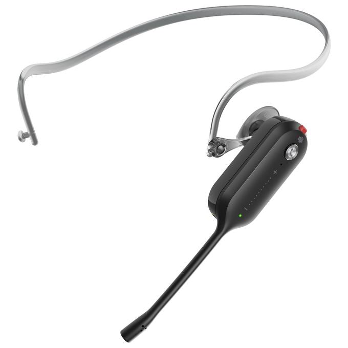 Yealink 1208711 WH63 E2 Teams Auricolare Wireless a Clip per Ufficio con Microfono a Stelo e Connessione DECT Fino a 180 Metri Autonomia 8 Ore Colore Nero