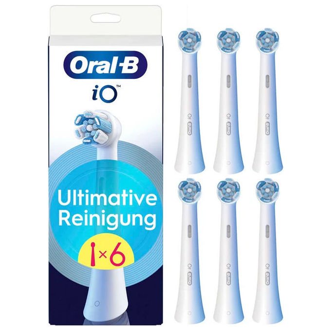 Oral-B 16262927 iO Ultimative Reinigung Testine di Ricambio 6 Pezzi compatibili con spazzolini Oral-B iO colore Bianco