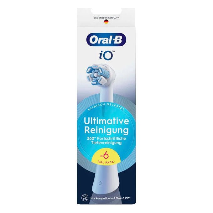 Oral-B 16262927 iO Ultimative Reinigung Testine di Ricambio 6 Pezzi compatibili con spazzolini Oral-B iO colore Bianco