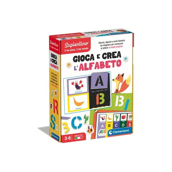 Clementoni Sapientino Gioca e Crea: L'alfabeto-Stencil e Lettere Puzzle da Comporre