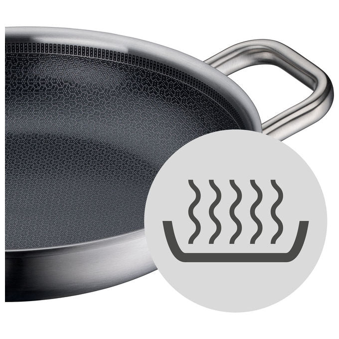 WMF 17.5934.6411 Ultimate Profi Resist Servierpfanne Padella in Acciaio Inossidabile 24 cm colore Acciaio