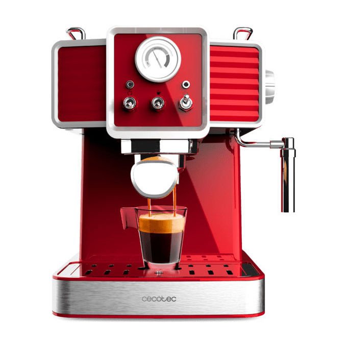 Cecotec 01727 Power Espresso 20 Tradizionale Macchina da caffe' 1,5 L 20 bar 1350 W con montalatte e spegnimento automatico colore Rosso