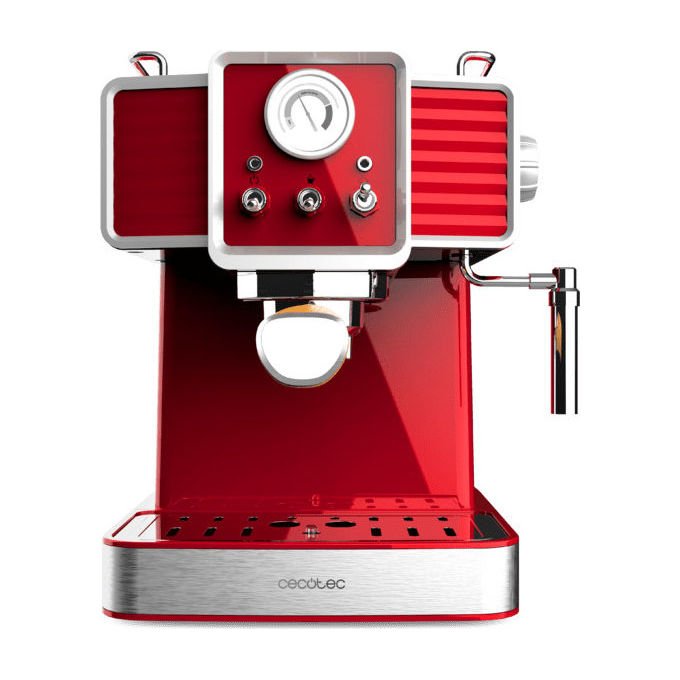 Cecotec 01727 Power Espresso 20 Tradizionale Macchina da caffe' 1,5 L 20 bar 1350 W con montalatte e spegnimento automatico colore Rosso