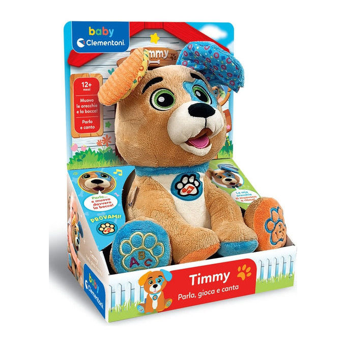 Clementoni Timmy Cane Parla Gioca e Canta Interattivo 12-24 Mesi