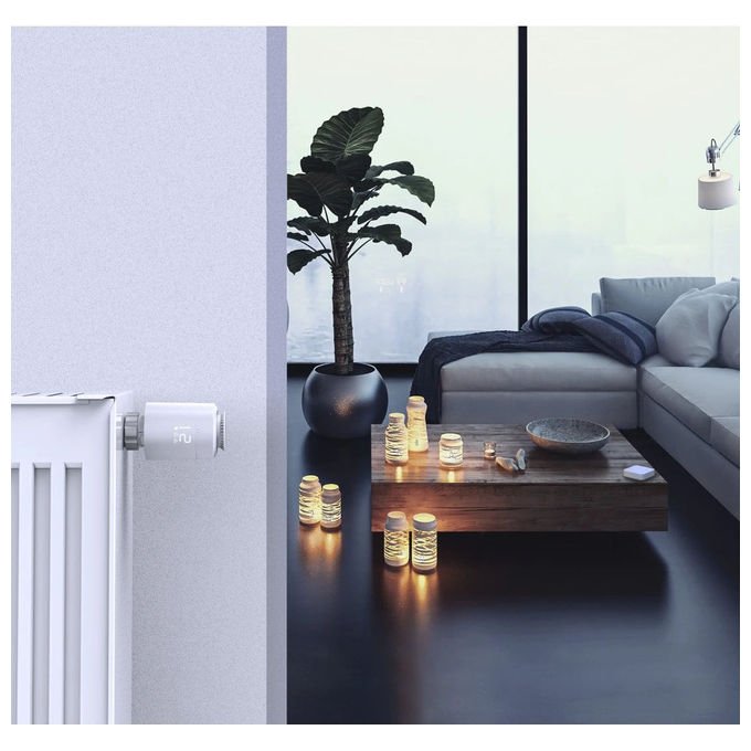 Hama 00176662 Smarte WLAN-Heizungssteuerung 2x Smartes Heizkörperthermostat + Zentrale Programmierbar Kompatibel mit Amazon Alexa und Google Assistant Farbe Weiß