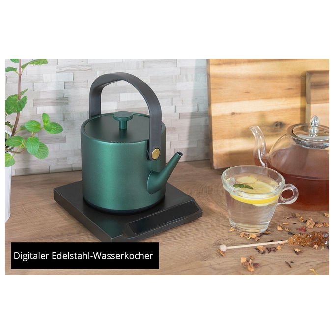 Unold 18217 Blitzkocher Jade Bollitore Elettrico 0,6 L 800 W 7 Regolazioni Temperatura colore Verde