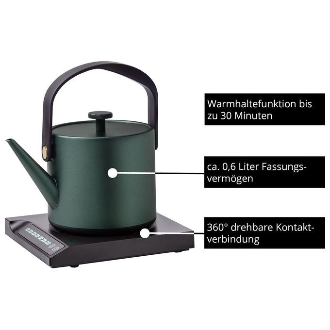 Unold 18217 Blitzkocher Jade Bollitore Elettrico 0,6 L 800 W 7 Regolazioni Temperatura colore Verde