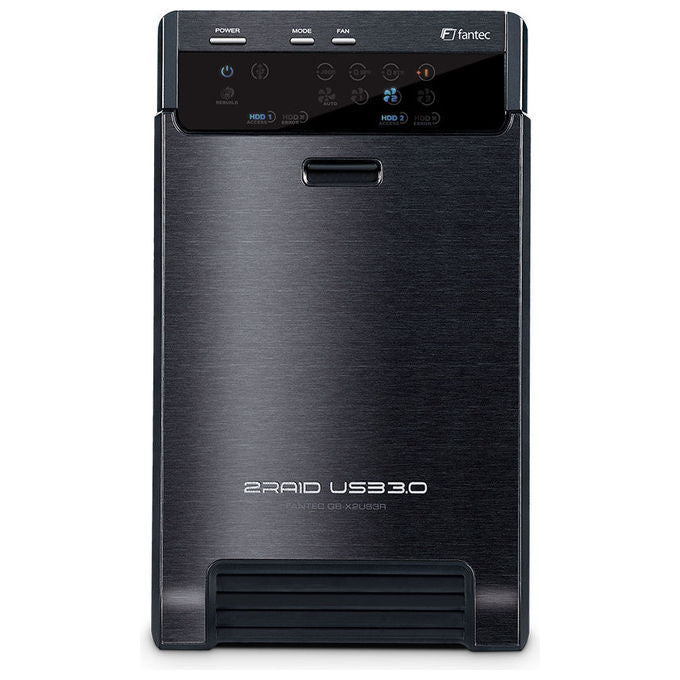 Fantec 1826 QB-X2US3R Baie di Dischi Esterna per 2x HDD SATA 3.5'' USB 3.0 RAID 0 1 JBOD BIG colore Nero