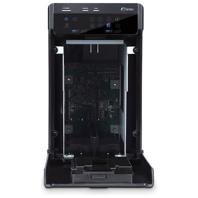 Fantec 1826 QB-X2US3R Baie di Dischi Esterna per 2x HDD SATA 3.5'' USB 3.0 RAID 0 1 JBOD BIG colore Nero