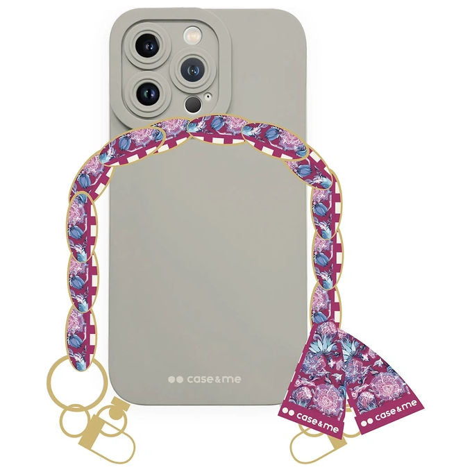 Sbs Cover per iPhone 13 Pro con Catenella da Polso e Foulard Avorio