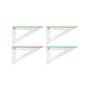 Scatto – Squadra da disegno 60° in plastica trasparente, 32 cm, bordo graduato