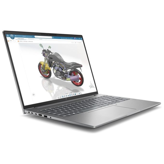 HP E48N6ET ZBook X G2I Laptop 16'' WUXGA 32 GB DDR5 1 TB SSD Wi-Fi 7 Intel 386H NVIDIA RTX 2000 8 GB GDDR7 Windows 11 Pro colore Argento