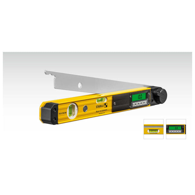 Stabila 18903 TECH 700 DA Goniometro Elettronico 3 in 1 Campo 0°-270° Precisione ± 0,10° IP54 Batterie fino a 120 h L 45 cm colore Nero