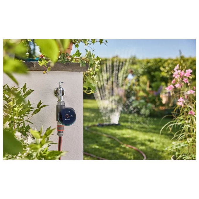 Gardena 19033-20 Smart Water Control Controllo Irrigazione Automatico Compatibile con App e Smart Home Apple Home Alexa Google Home batterie 3 x AA 1.5V non incluse pressione operativa 0.5 - 12 bar durata irrigazione 1 min - 10 h diametro tubo 26.5 mm G3-