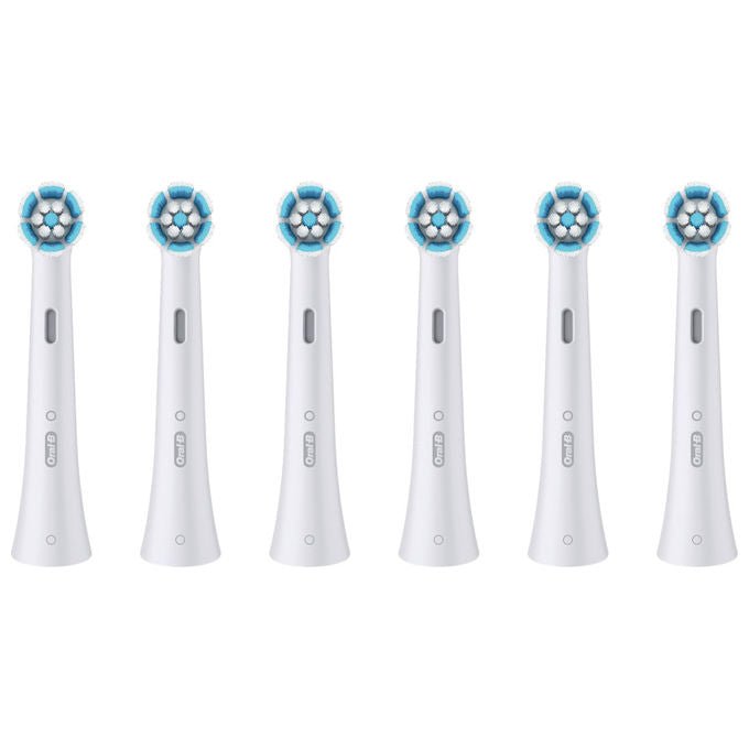 Oral-B 8700216194679 iO Aufsteckbürsten Sanfte Reinigung 6 Stück mit 4000 weichen Borsten und Farbwechselanzeige colore Bianco