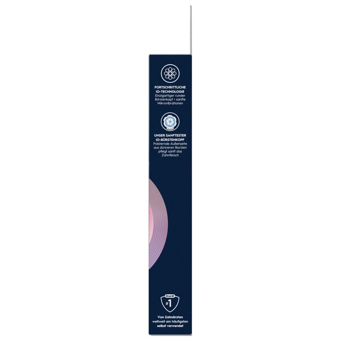 Oral-B 8700216194679 iO Aufsteckbürsten Sanfte Reinigung 6 Stück mit 4000 weichen Borsten und Farbwechselanzeige colore Bianco