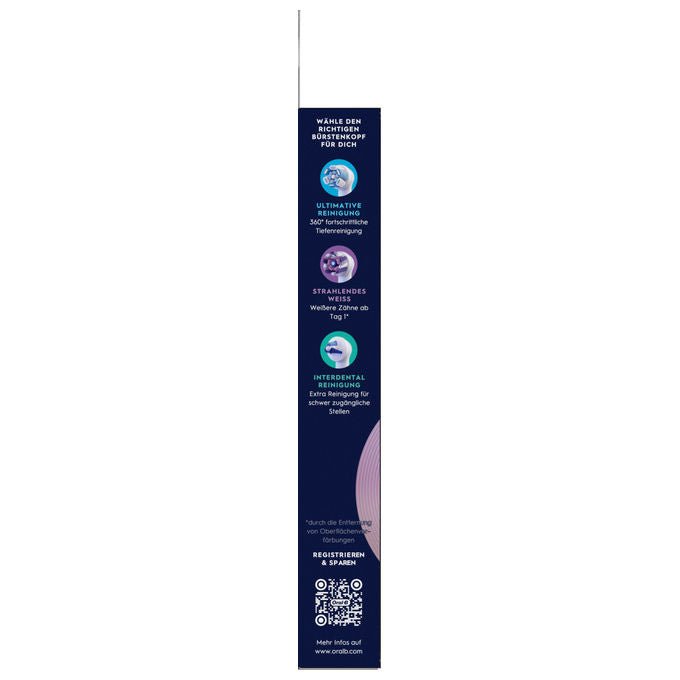 Oral-B 8700216194679 iO Aufsteckbürsten Sanfte Reinigung 6 Stück mit 4000 weichen Borsten und Farbwechselanzeige colore Bianco