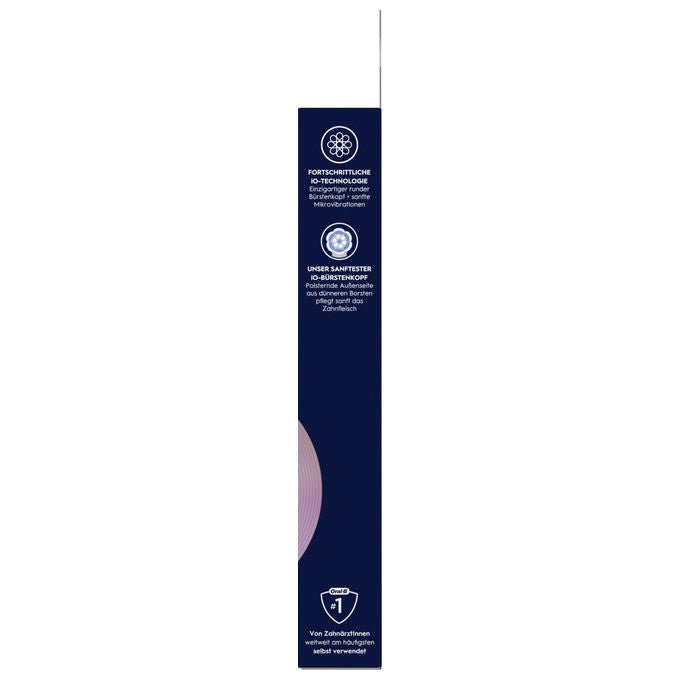 Oral-B 8700216194679 iO Aufsteckbürsten Sanfte Reinigung 6 Stück mit 4000 weichen Borsten und Farbwechselanzeige colore Bianco