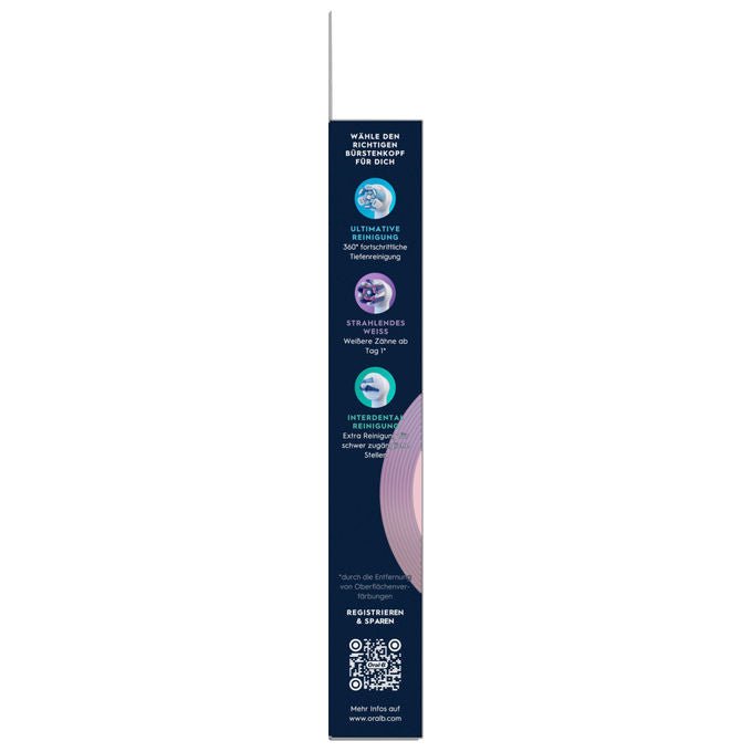 Oral-B 8700216194679 iO Aufsteckbürsten Sanfte Reinigung 6 Stück mit 4000 weichen Borsten und Farbwechselanzeige colore Bianco