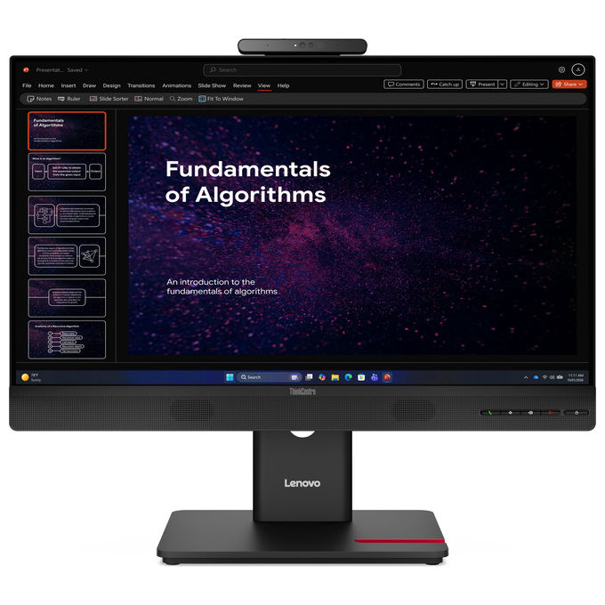 Lenovo 13LAGAT6EU ThinkCentre TIO24 Gen6 Monitor 23.8'' FHD IPS 1920x1080 Hz 6 ms Altoparlanti Webcam Integrati colore Nero