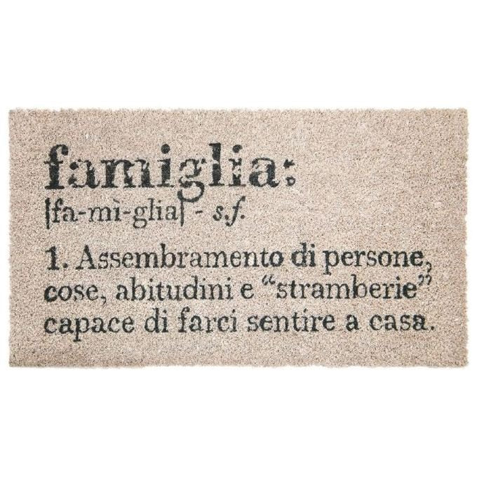 Zerbino 70x40 cm in cocco fondo antiscivolo,Famiglia, Victionary