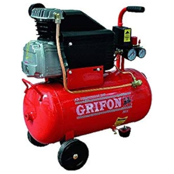 UNIKO COMPRESSORE Lt. 50 - hp 2 Compressore d'aria Capacita' 50 Lt Potenza 2 Hp Attacco utensili a sgancio rapido Ingombro ridotto colore Rosso