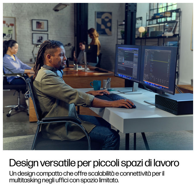 HP E07L7AT EliteDesk 8 SFF G1i PC Intel Core Ultra 7 265 32 GB DDR5 1 TB SSD colore Jack black