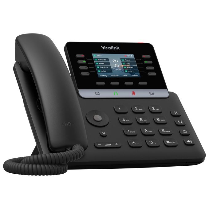 Yealink 1301012 T73U Telefono IP 12 Account SIP Schermo 2.8'' LCD USB Gigabit Ethernet Nero