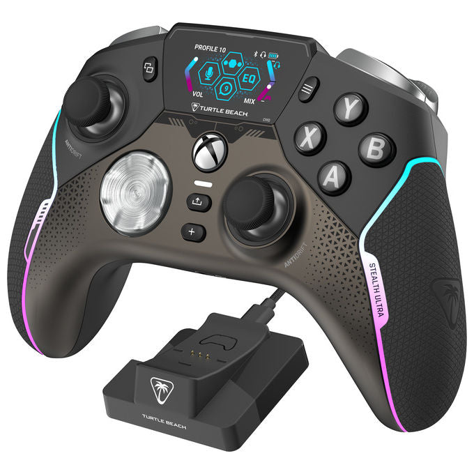 Turtle Beach TBS-0710-05 Stealth Ultra Wireless Controller da Gioco con Dock di Ricarica Rapida e Display di Comando per Xbox Series X-S Xbox One e PC colore Nero