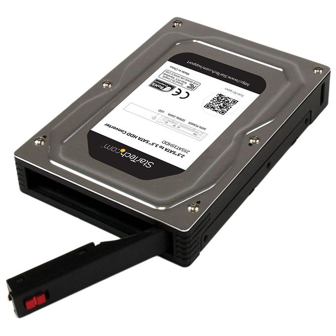 StarTech Box esterno adattatore per dischi rigidi SATA da 2,5” a 3,5 in alluminio con altezza massima SSD - HDD di 12,5 mm