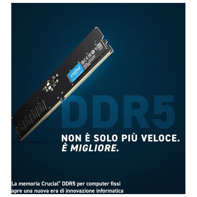 Crucial CT16G48C40U5 Memoria Ram 16Gb DDR5 4800 MHz Data Integrity Check