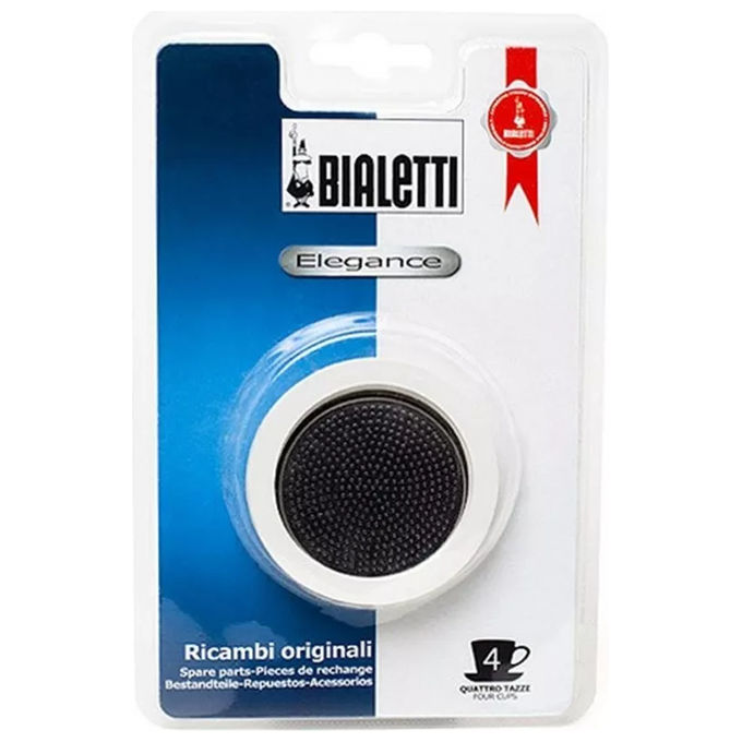 Bialetti 0800401 Guarnizione e Filtro in Acciaio Inox 4 Tazze