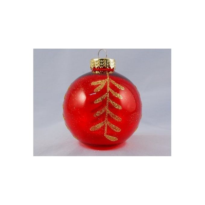 Santa Claus Palline per Albero Sfera Ramo Rosso Oro