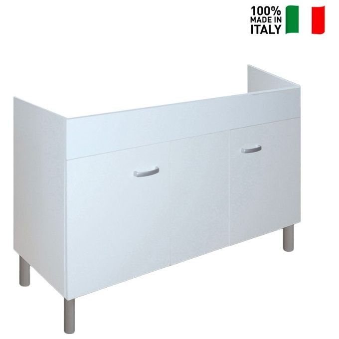 Mobile da cucina sottolavello 120X50 in kit in legno Bianco